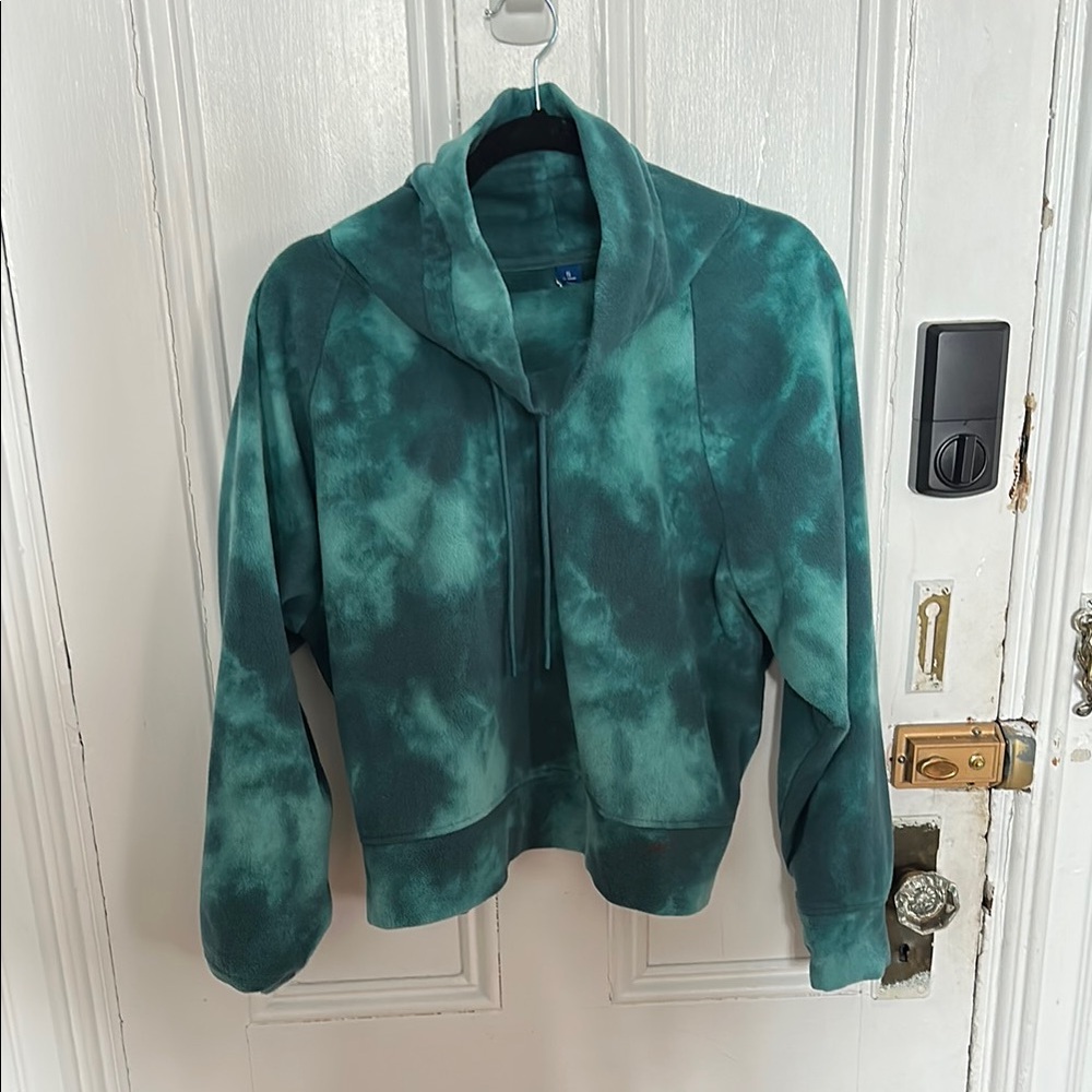 Old Navy Crop Green Fleece Sweater